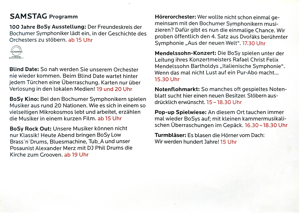 Wir feiern 100 Jahre BOSYs